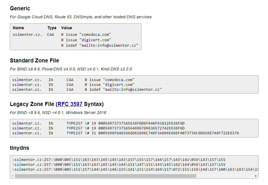 SSLMate (CAA Record Helper)